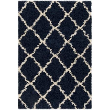 Safavieh SGD-Dallas Shag 2 ft. 3 in. x 8 ft. Rectangle Area Rug Navy & Ivory SGD257N-28